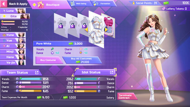 Hình ảnh gameplay K-pop Idol Stories Road to Debut-TENOKE
