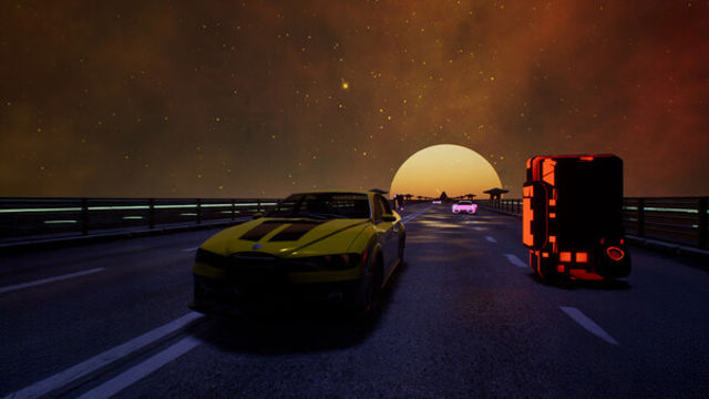 Hình ảnh gameplay Synthwave Burnout-TENOKE