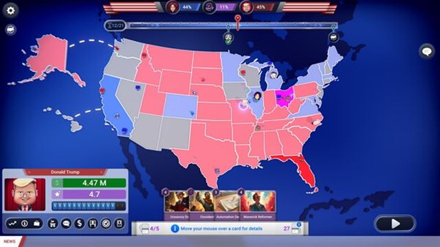 Hình ảnh gameplay The Political Machine 2024 J.D Vance-SKIDROW