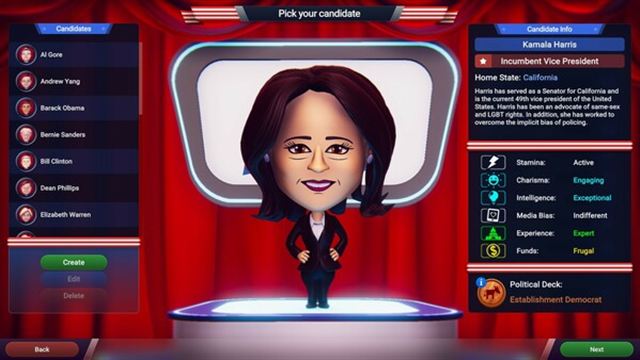 Hình ảnh gameplay The Political Machine 2024 J.D Vance-SKIDROW