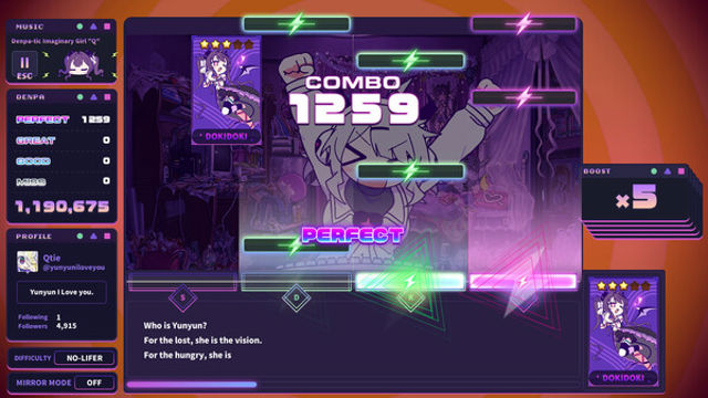 Hình ảnh gameplay Yunyun Syndrome Rhythm Psychosis-TENOKE