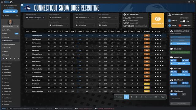 Hình ảnh gameplay Draft Day Sports College Basketball 2025-TENOKE
